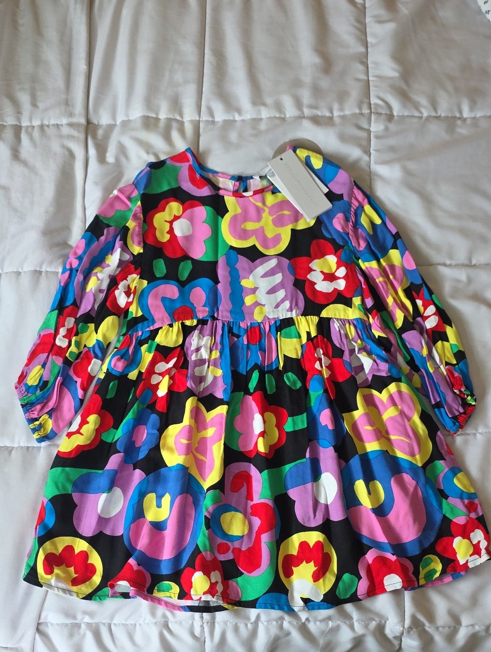 STELLA McCartney Colorful Floral Girls' Dress - Vibrant Multicolor